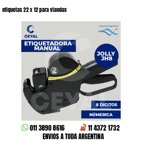 etiquetas 22 x 12 para viandas 