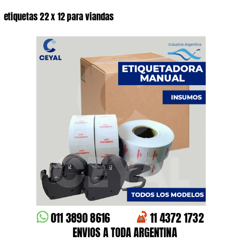etiquetas 22 x 12 para viandas