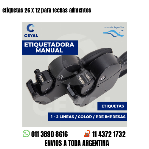 etiquetas 26 x 12 para fechas alimentos