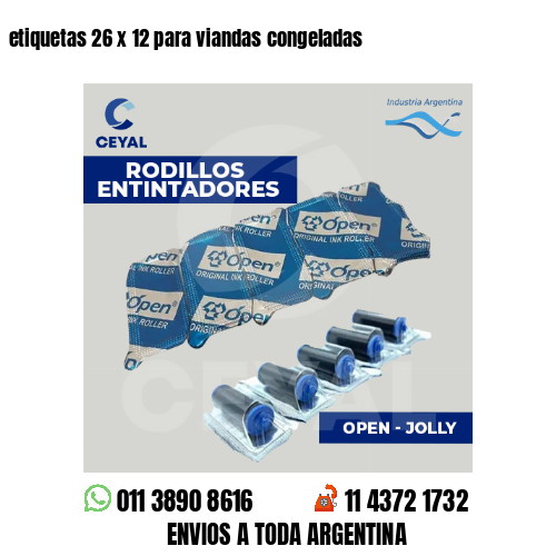 etiquetas 26 x 12 para viandas congeladas