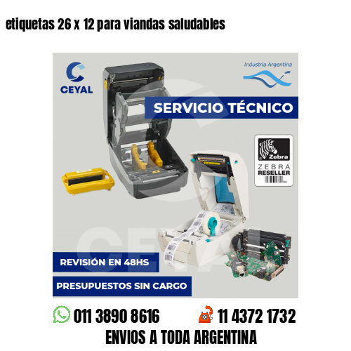 etiquetas 26 x 12 para viandas saludables