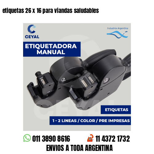 etiquetas 26 x 16 para viandas saludables