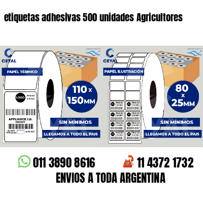etiquetas adhesivas 500 unidades Agricultores