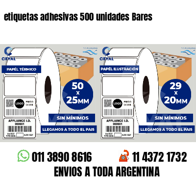 etiquetas adhesivas 500 unidades Bares