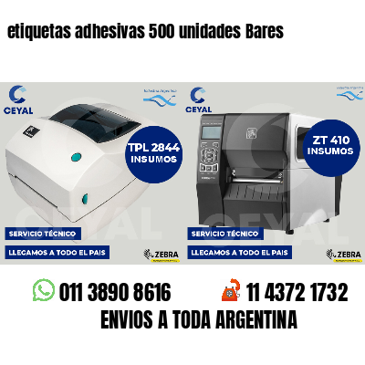 etiquetas adhesivas 500 unidades Bares