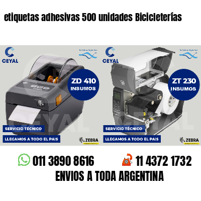 etiquetas adhesivas 500 unidades Bicicleterías