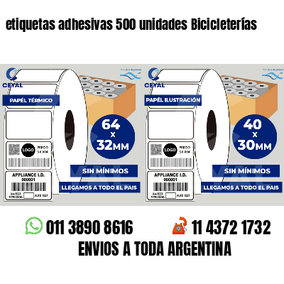 etiquetas adhesivas 500 unidades Bicicleterías