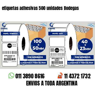etiquetas adhesivas 500 unidades Bodegas