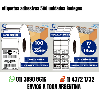 etiquetas adhesivas 500 unidades Bodegas