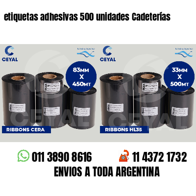 etiquetas adhesivas 500 unidades Cadeterías