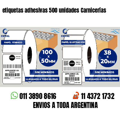 etiquetas adhesivas 500 unidades Carnicerías