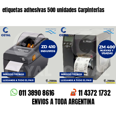 etiquetas adhesivas 500 unidades Carpinterías