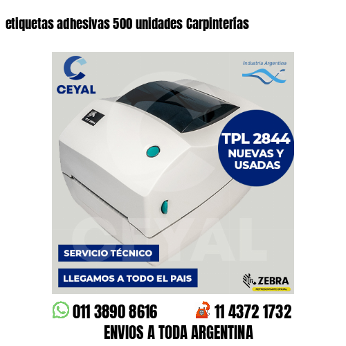 etiquetas adhesivas 500 unidades Carpinterías