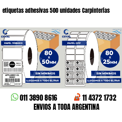 etiquetas adhesivas 500 unidades Carpinterías