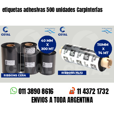 etiquetas adhesivas 500 unidades Carpinterías