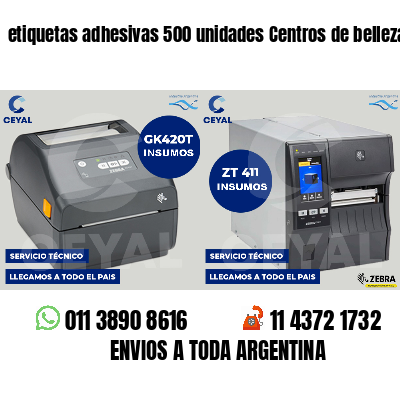 etiquetas adhesivas 500 unidades Centros de belleza