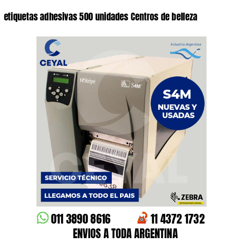 etiquetas adhesivas 500 unidades Centros de belleza