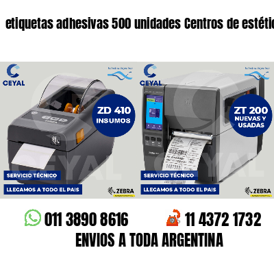etiquetas adhesivas 500 unidades Centros de estética