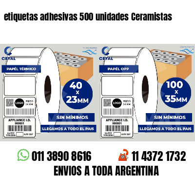 etiquetas adhesivas 500 unidades Ceramistas