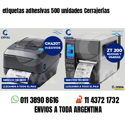 etiquetas adhesivas 500 unidades Cerrajerías