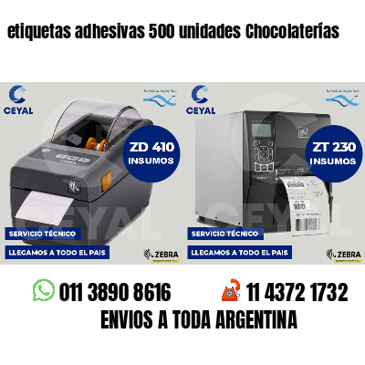 etiquetas adhesivas 500 unidades Chocolaterías