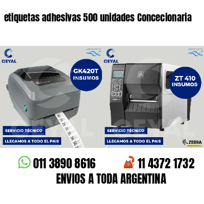 etiquetas adhesivas 500 unidades Concecionaria