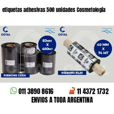 etiquetas adhesivas 500 unidades Cosmetología