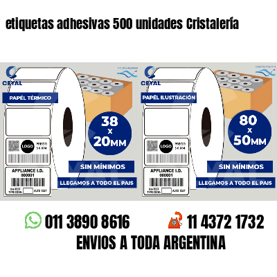 etiquetas adhesivas 500 unidades Cristalería
