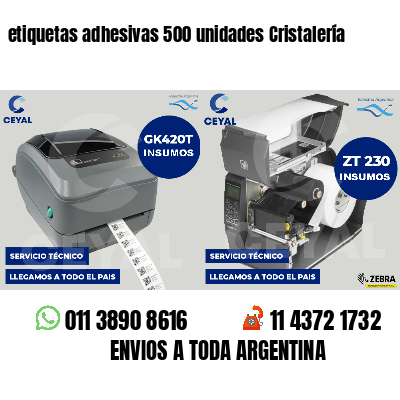 etiquetas adhesivas 500 unidades Cristalería