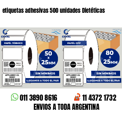 etiquetas adhesivas 500 unidades Dietéticas