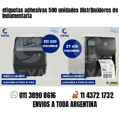 etiquetas adhesivas 500 unidades Distribuidores de indumentaria