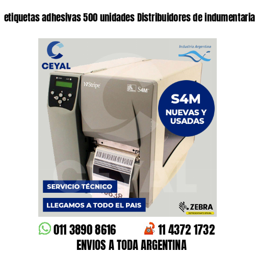 etiquetas adhesivas 500 unidades Distribuidores de indumentaria