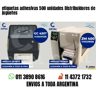 etiquetas adhesivas 500 unidades Distribuidores de juguetes