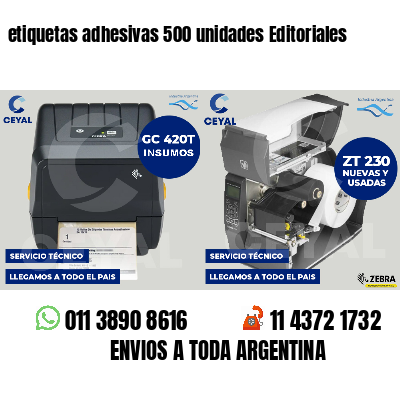 etiquetas adhesivas 500 unidades Editoriales