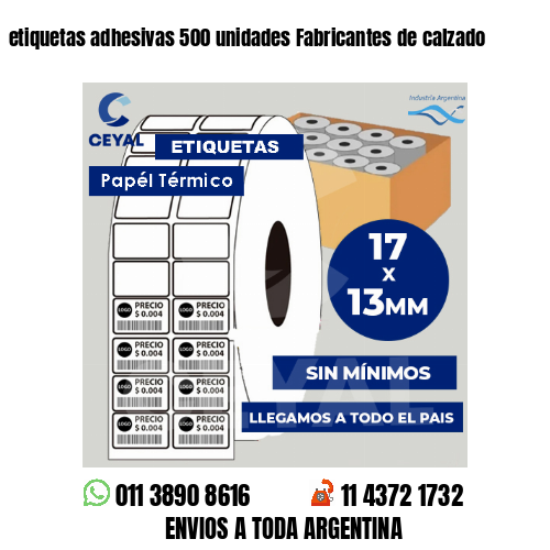 etiquetas adhesivas 500 unidades Fabricantes de calzado