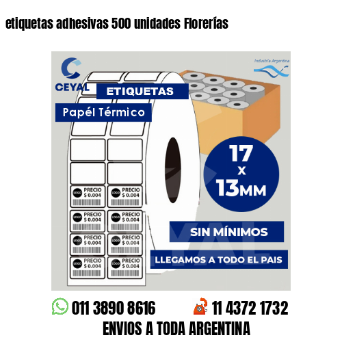 etiquetas adhesivas 500 unidades Florerías