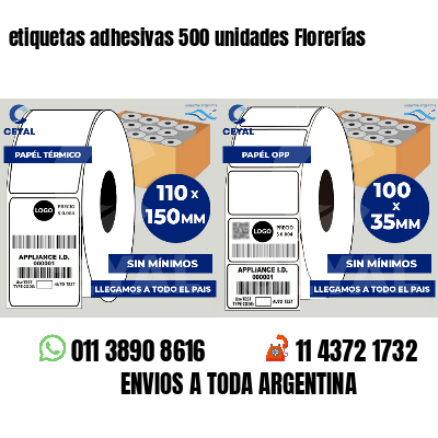 etiquetas adhesivas 500 unidades Florerías
