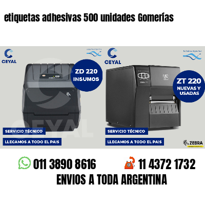 etiquetas adhesivas 500 unidades Gomerías