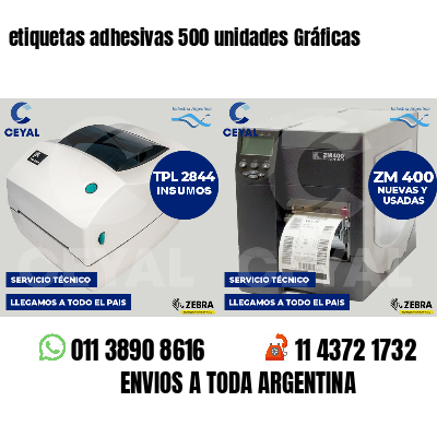 etiquetas adhesivas 500 unidades Gráficas