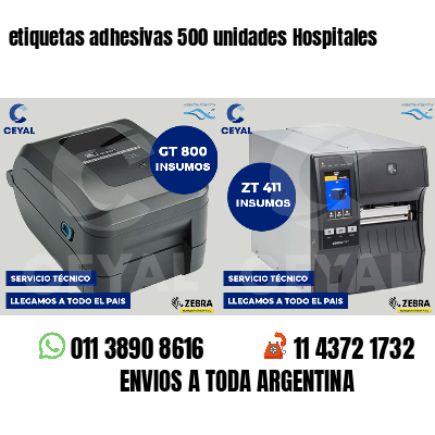 etiquetas adhesivas 500 unidades Hospitales