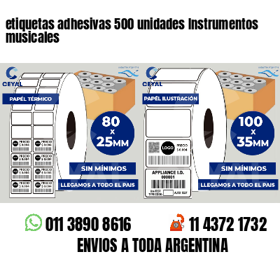 etiquetas adhesivas 500 unidades Instrumentos musicales