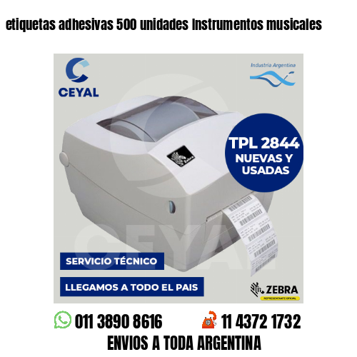 etiquetas adhesivas 500 unidades Instrumentos musicales