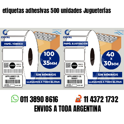 etiquetas adhesivas 500 unidades Jugueterías