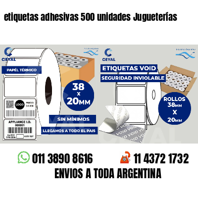 etiquetas adhesivas 500 unidades Jugueterías