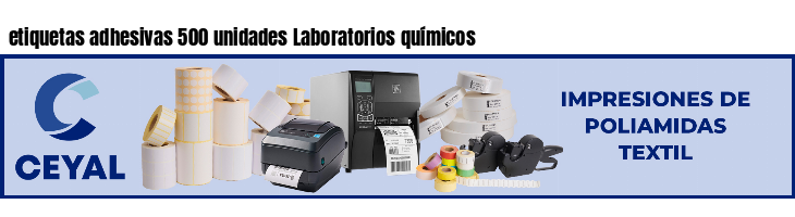 etiquetas adhesivas 500 unidades Laboratorios químicos