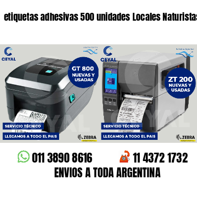 etiquetas adhesivas 500 unidades Locales Naturistas