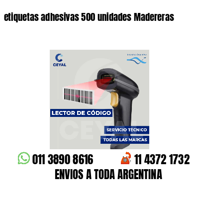 etiquetas adhesivas 500 unidades Madereras