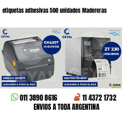 etiquetas adhesivas 500 unidades Madereras