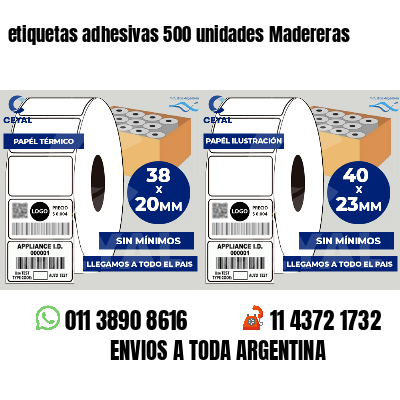 etiquetas adhesivas 500 unidades Madereras