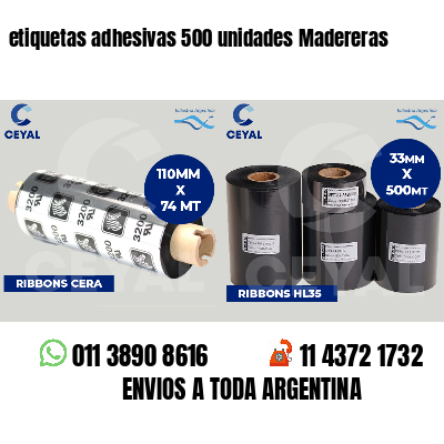 etiquetas adhesivas 500 unidades Madereras